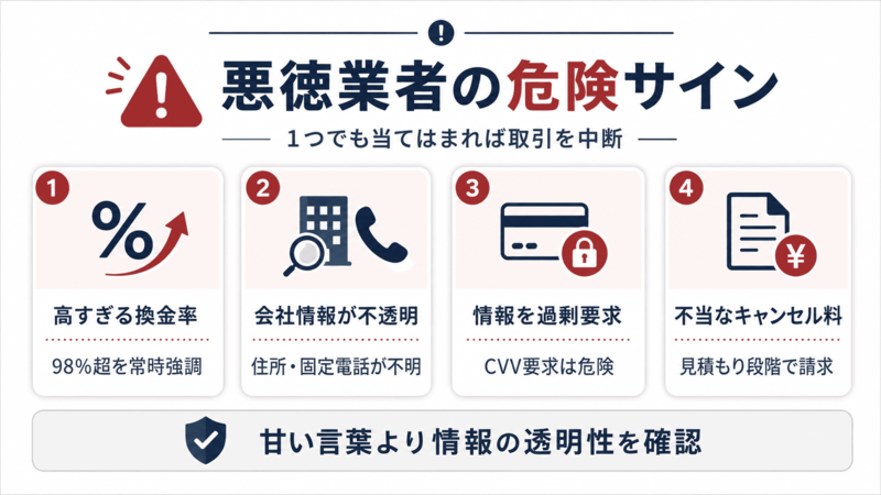 悪徳業者の危険サイン